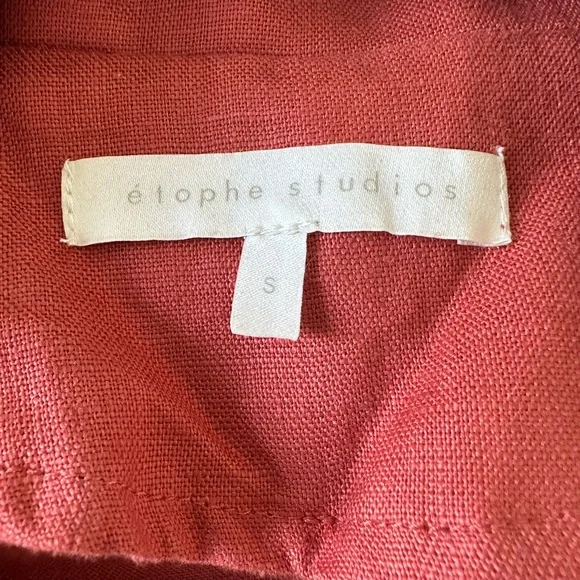 ETOPHE STUDIOS CORAL Linen Blazer Short Set, Size Small - Picture 5 of 5